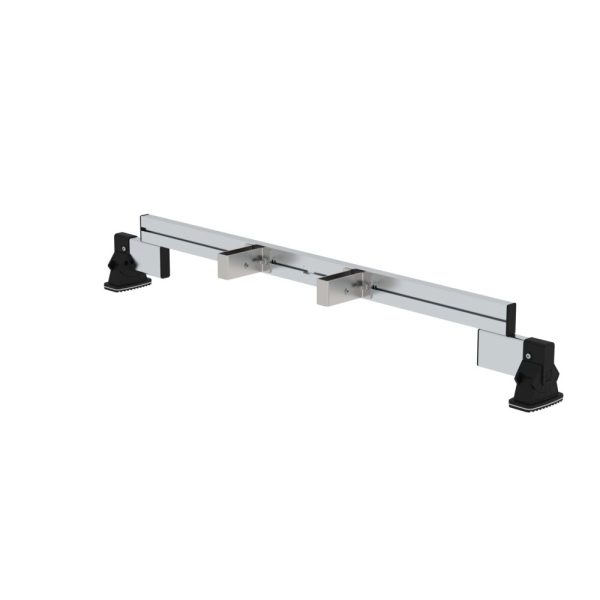 MUNK Nachrüst-Traverse mit nivello®-Leiterschuh Breite 1,2 m mit Holmhöhe 98 mm, 30398