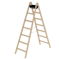 MUNK Sprossen-Stehleiter Holz 2x7 Sprossen, 33214