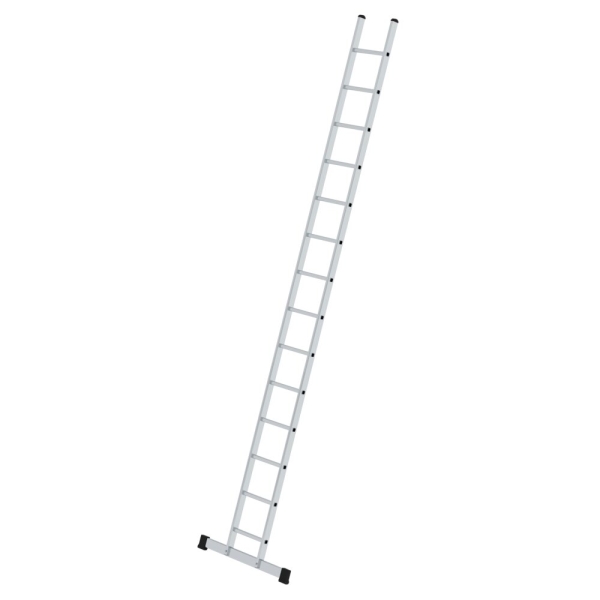 MUNK Sprossen-Anlegeleiter 350 mm breit mit Standard-Traverse 14 Sprossen, 11414