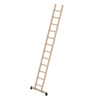 MUNK Sprossen-Anlegeleiter Holz nivello®-Traverse 12...