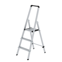 MUNK ML Stufen-Stehleiter einseitig begehbar Aluminium...