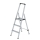 MUNK ML Stufen-Stehleiter einseitig begehbar Aluminium eloxiert 3 Stufen, 11253