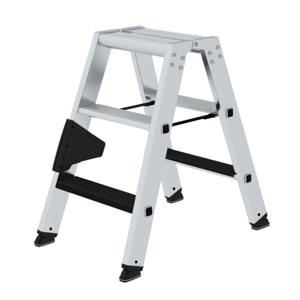 MUNK Stufen-Stehleiter beidseitig begehbar mit clip-step 2x3 Stufen, 41603