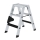 MUNK Stufen-Stehleiter beidseitig begehbar mit clip-step 2x3 Stufen, 41603