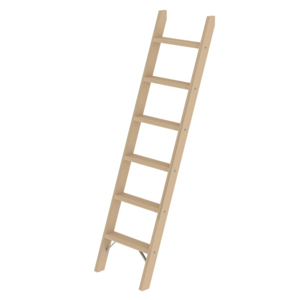 MUNK Stufen-Anlegeleiter Holz ohne Traverse 6 Stufen, 33706