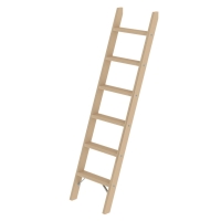 MUNK Stufen-Anlegeleiter Holz ohne Traverse 6 Stufen, 33706