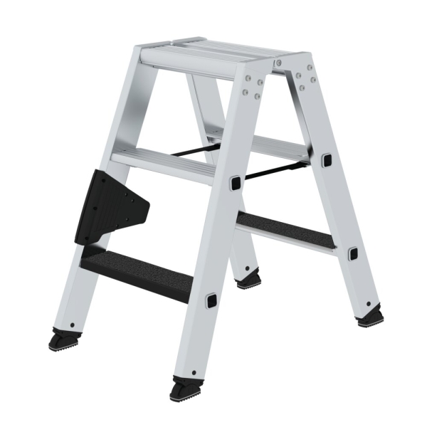 MUNK Stufen-Stehleiter beidseitig begehbar mit clip-step R13 2x3 Stufen, 41636