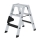 MUNK Stufen-Stehleiter beidseitig begehbar mit clip-step R13 2x3 Stufen, 41636