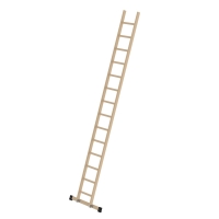 MUNK Sprossen-Anlegeleiter Holz mit Traverse 14 Sprossen,...