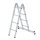 MUNK Klappleiter 2-teilig mit nivello®-Traverse 2x4 Sprossen, 32208
