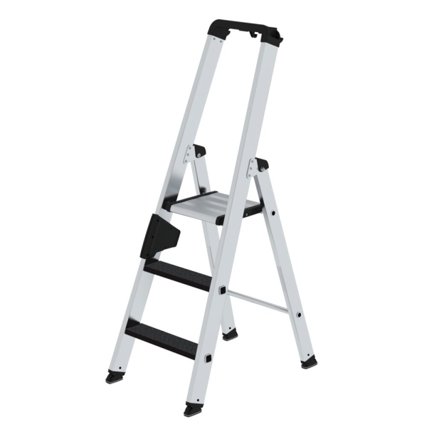 MUNK Stufen-Stehleiter einseitig begehbar mit clip-step R13 3 Stufen, 41623