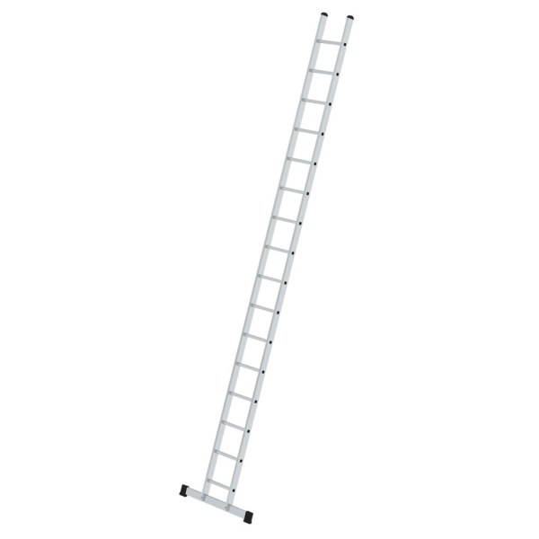 MUNK Sprossen-Anlegeleiter 350 mm breit mit Standard-Traverse 16 Sprossen, 11416
