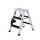 MUNK Stufen-Stehleiter beidseitig begehbar mit clip-step relax 2x3 Stufen, 42206
