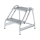 MUNK Arbeitspodest einseitig begehbar Aluminium geriffelt 2 Stufen, 50050