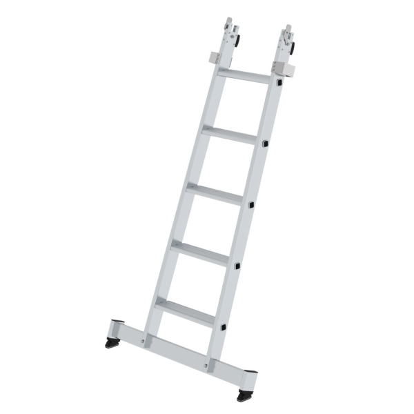 MUNK Stufen-Glasreinigerleiter Unterteil mit nivello®-Traverse 5 Stufen, 12027