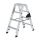 MUNK Stufen-Stehleiter beidseitig begehbar steckbar 2x4 Stufen, 40270