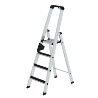 MUNK Stufen-Stehleiter einseitig begehbar mit clip-step 4...