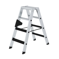 MUNK Stufen-Stehleiter beidseitig begehbar mit clip-step...