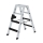 MUNK Stufen-Stehleiter beidseitig begehbar mit clip-step 2x4 Stufen, 41604