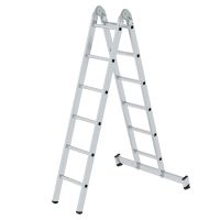 MUNK Klappleiter 2-teilig mit nivello®-Traverse 2x6...