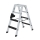 MUNK Stufen-Stehleiter beidseitig begehbar mit clip-step R13 2x4 Stufen, 41637