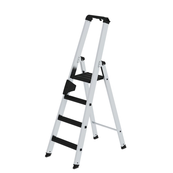 MUNK Stufen-Stehleiter 250 kg einseitig begehbar mit clip-step R13 4 Stufen, 42704