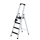MUNK Stufen-Stehleiter 250 kg einseitig begehbar mit clip-step R13 4 Stufen, 42704