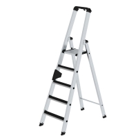 MUNK Stufen-Stehleiter einseitig begehbar mit clip-step 5...