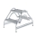 MUNK Arbeitspodest beidseitig begehbar Aluminium geriffelt 2x2 Stufen, 50059