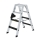 MUNK Stufen-Stehleiter 250 kg beidseitig begehbar mit clip-step R13 2x4 Stufen, 43804