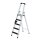 MUNK Stufen-Stehleiter einseitig begehbar mit clip-step relax 5 Stufen, 42105