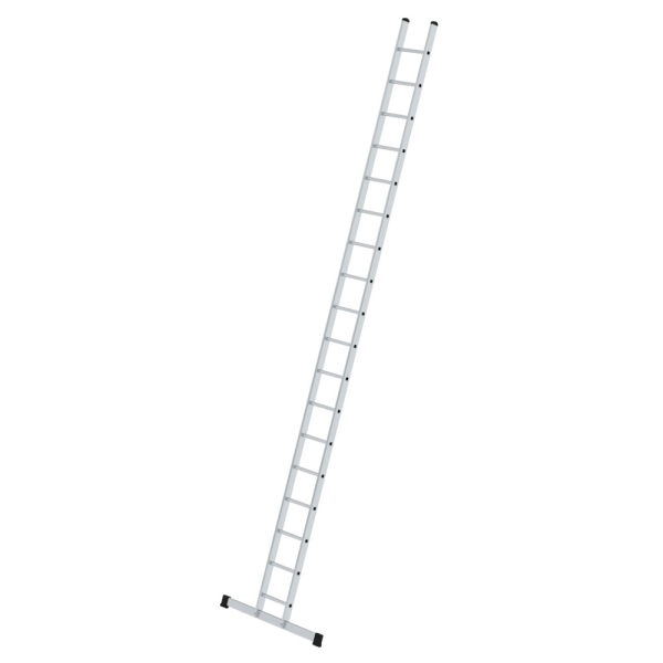 MUNK Sprossen-Anlegeleiter 350 mm breit mit Standard-Traverse 18 Sprossen, 11418