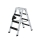 MUNK Stufen-Stehleiter beidseitig begehbar mit clip-step relax 2x4 Stufen, 42208