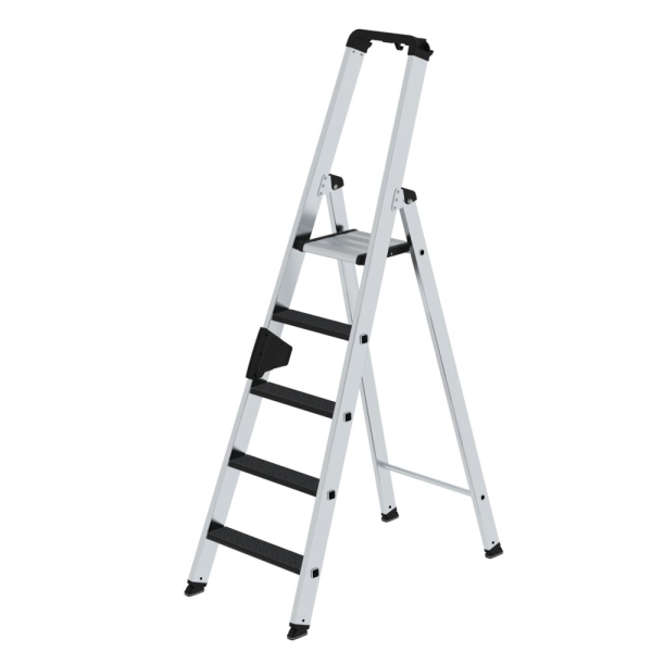 MUNK Stufen-Stehleiter einseitig begehbar mit clip-step R13 5 Stufen, 41625