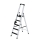 MUNK Stufen-Stehleiter 250 kg einseitig begehbar mit clip-step R13 5 Stufen, 42705