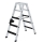 MUNK Stufen-Stehleiter beidseitig begehbar mit clip-step 2x5 Stufen, 41605