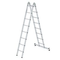 MUNK Klappleiter 2-teilig mit nivello®-Traverse 2x8...