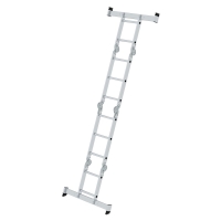 MUNK Vielzweckleiter 4-teilig mit nivello®-Traverse 2x2 + 2x3 Sprossen, 31310