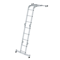 MUNK Vielzweckleiter 4-teilig mit nivello®-Traverse 2x2 + 2x3 Sprossen, 31310