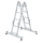 MUNK Vielzweckleiter 4-teilig mit nivello®-Traverse 2x2 + 2x3 Sprossen, 31310