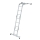 MUNK Vielzweckleiter 4-teilig mit nivello®-Traverse 2x2 + 2x3 Sprossen, 31310