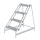 MUNK Arbeitspodest einseitig begehbar Aluminium geriffelt 4 Stufen, 50052