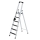 MUNK Stufen-Stehleiter einseitig begehbar mit clip-step 6 Stufen, 41506