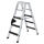 MUNK Stufen-Stehleiter 250 kg beidseitig begehbar mit clip-step R13 2x5 Stufen, 43805