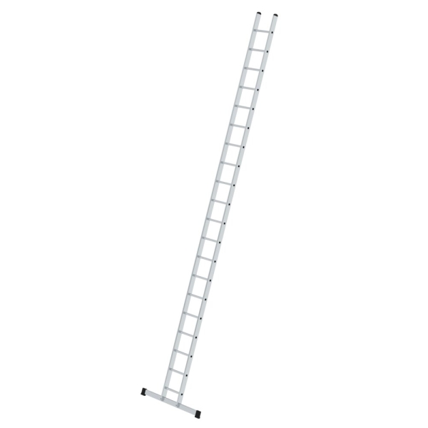 MUNK Sprossen-Anlegeleiter 350 mm breit mit Standard-Traverse 20 Sprossen, 11420