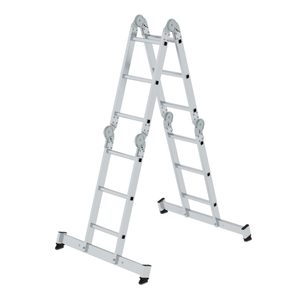 MUNK Vielzweckleiter 4-teilig mit nivello®-Traverse 4x3 Sprossen, 31312