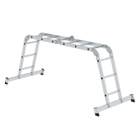 MUNK Vielzweckleiter 4-teilig mit nivello®-Traverse 4x3 Sprossen, 31312