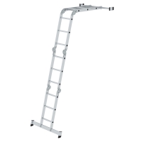 MUNK Vielzweckleiter 4-teilig mit nivello®-Traverse 4x3 Sprossen, 31312
