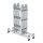 MUNK Vielzweckleiter 4-teilig mit nivello®-Traverse 4x3 Sprossen, 31312