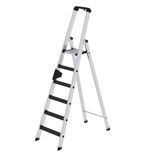 MUNK Stufen-Stehleiter einseitig begehbar mit clip-step R13 6 Stufen, 41626